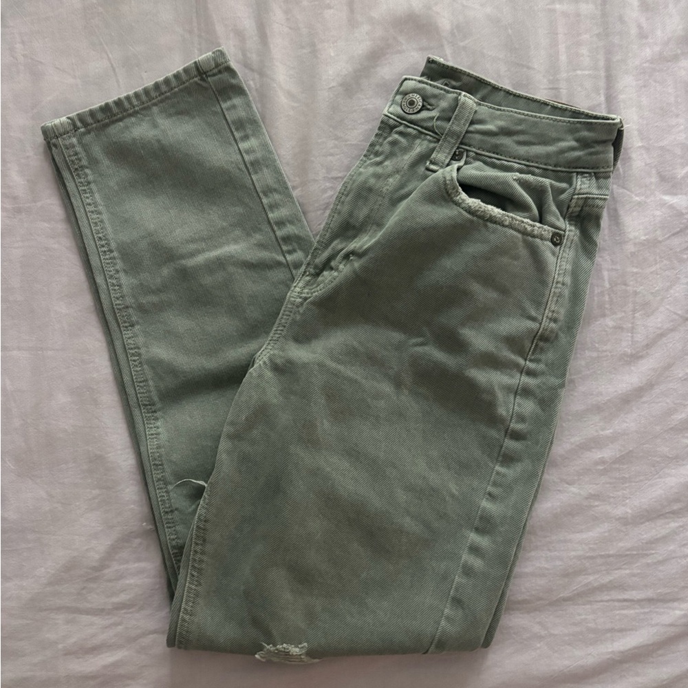 American Eagle Sage Green Slim Jeans